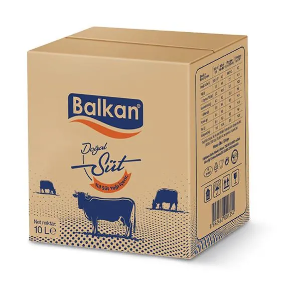 Balkan 10 lt Yağlı UHT Süt (Koli)