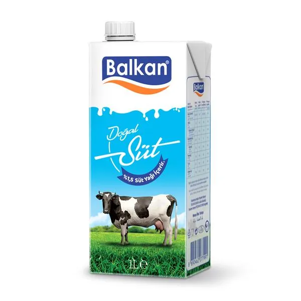 Balkan 1 lt Yarım Yağlı UHT Süt